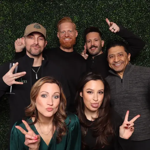 A group celebrating together