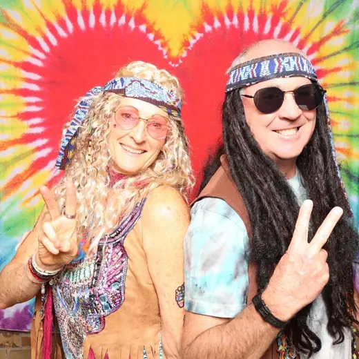 Peace Love Party themed portrait